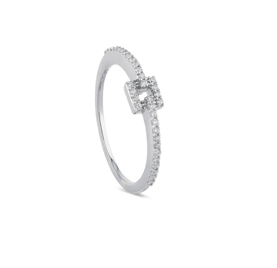 Ringe Salvini Dame Geometrica in Weißgold Diamante 0.15 Ct 20111437 - 20111437